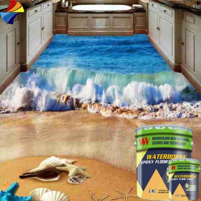 Cm-104 Solvent-Free Double Components Epoxy 3D Floor Paint with Ce Certificate