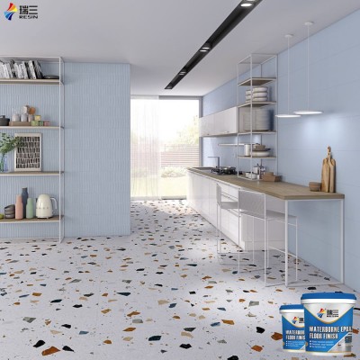 Epoxy Floor Paint with Decorative Colored Vinyl Flakes