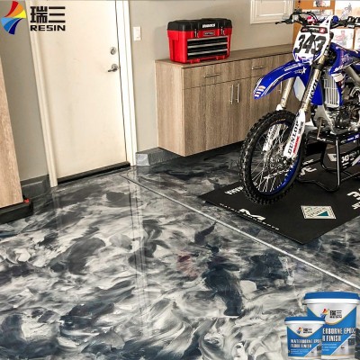 High Gloss Concrete Floor Paint Metallic Epoxy Resin for Flooring